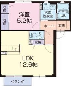 GLANZI(1LDK/1階)の間取り写真