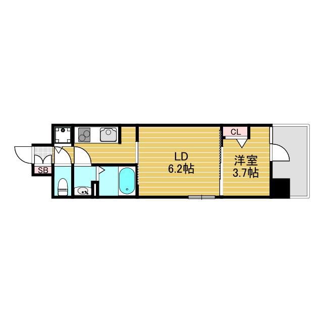 LUORE新大阪サウス(2K/5階)の間取り写真
