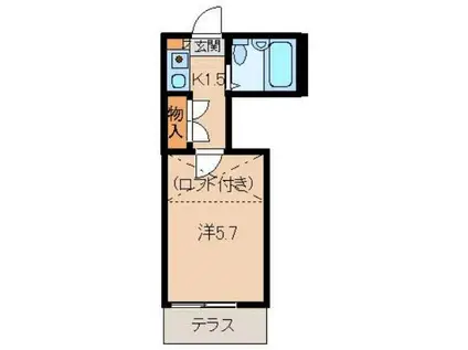 西庄アパート(1K/1階)の間取り写真