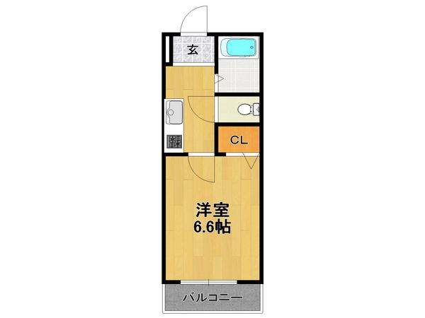 セントラル1501(1K/3階)の間取り写真