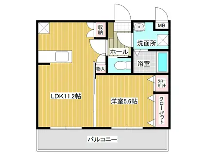 ノア・パシフィック(1LDK/3階)の間取り写真