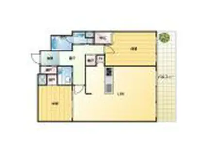 ベイシティタワーズ神戸ウエスト(2LDK/25階)の間取り写真