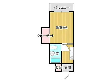 四国洋行ハイツ(1K/1階)の間取り写真