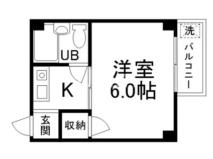 PISODE飯田(1K/2階)の間取り写真