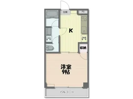 MST小山(1K/3階)の間取り写真