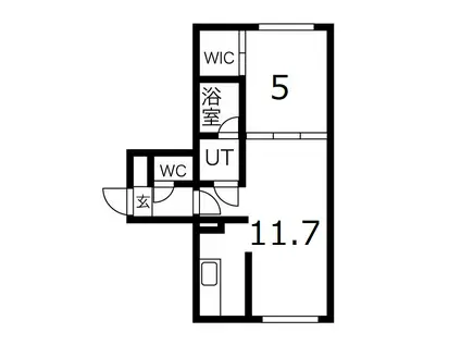 PERSONA新札幌(1LDK/3階)の間取り写真