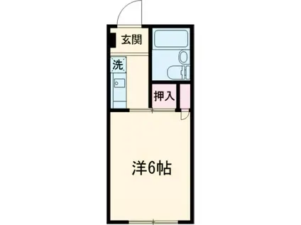 カレッジハウス日野坂(1K/1階)の間取り写真