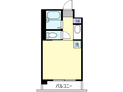 エルウィング立川二番館(1K/3階)の間取り写真