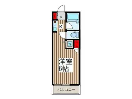 ソフィア東高円寺(1K/2階)の間取り写真