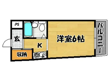 JPアパートメント東淀川IV(1K/2階)の間取り写真