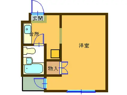 アメニティコウヤマ第11ガーデン(1K/2階)の間取り写真