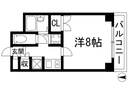 クレール仁川(1K/2階)の間取り写真