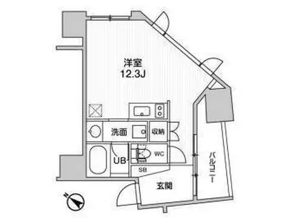 NIDO SUGAMO(ワンルーム/13階)の間取り写真