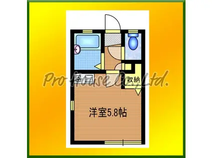 田無フォーエイト(ワンルーム/2階)の間取り写真