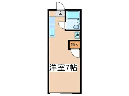 タウニィ相模台(ワンルーム/1階)の間取り写真