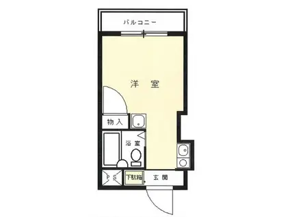 中青木グレースハイム(ワンルーム/3階)の間取り写真