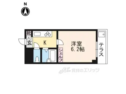 第25長栄壬生H・Tマンション(1K/1階)の間取り写真