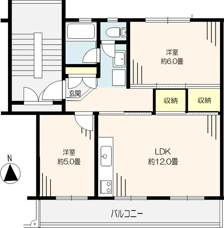 高洲第一団地 4階階 間取り