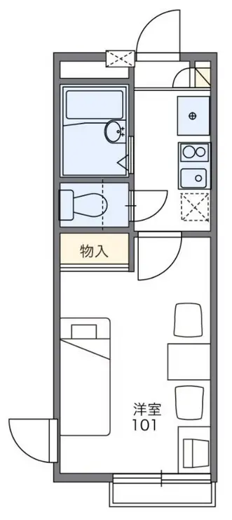 レオパレスガーデ二ア宮沢町 2階階 間取り