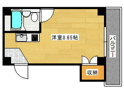 MAPLECOURT(ワンルーム/3階)の間取り写真