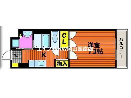 VILLA FLORA(1K/1階)の間取り写真