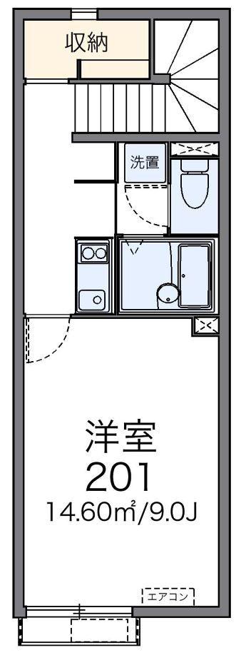 レオネクストSUNSHINE1(1K/2階)の間取り写真