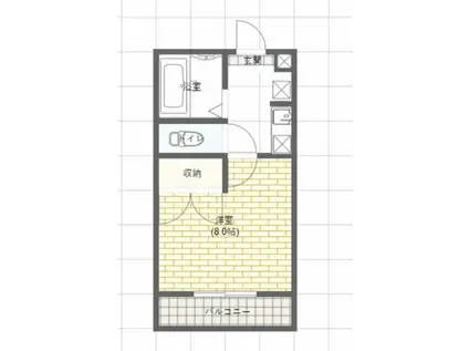 ドリーム三条(1K/2階)の間取り写真