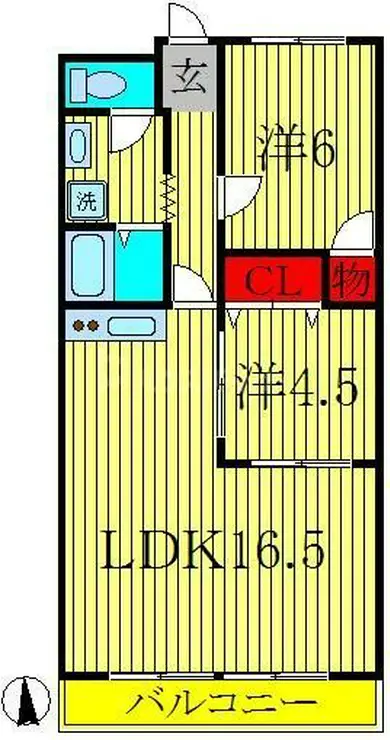 サンライフ天王台 10階階 間取り