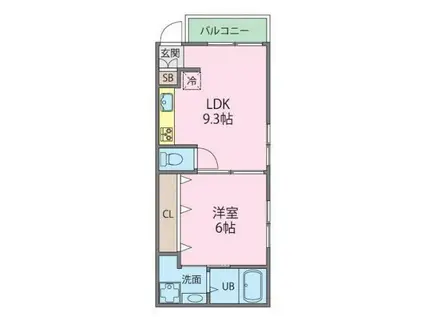 GL AP(1LDK/3階)の間取り写真