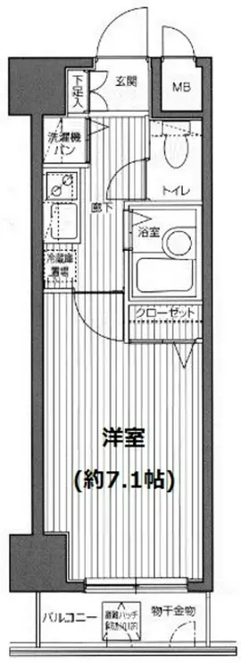 ガラ・ステージ麻布十番 8階階 間取り