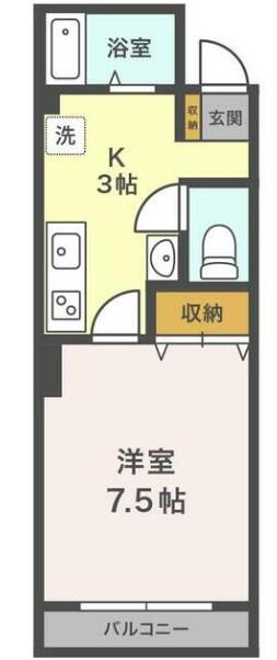 桜館10(1K/2階)の間取り写真