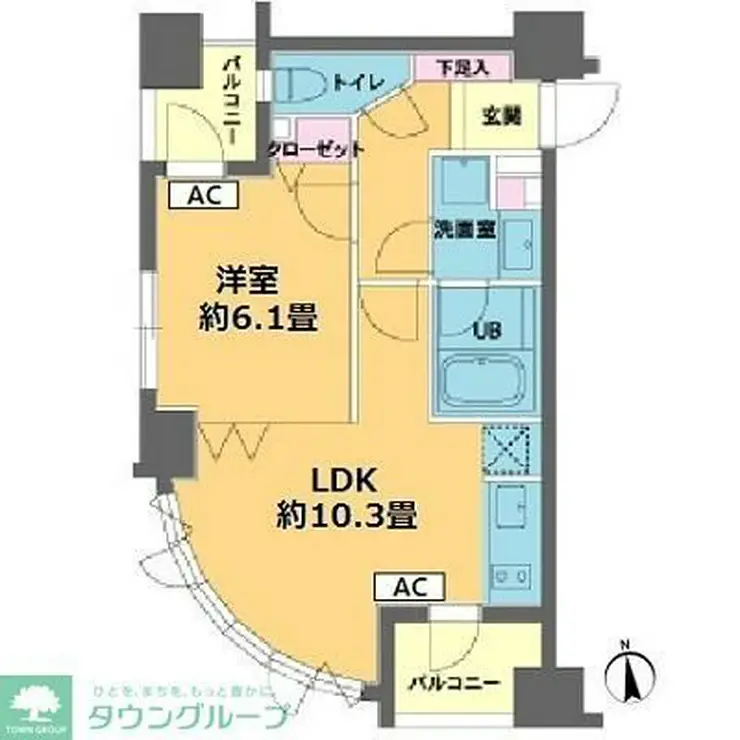 カスタリア高輪台 3階階 間取り