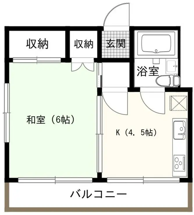 第2あずまハイツ 1階階 間取り