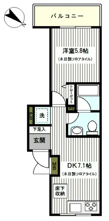 コンドミニアム・メイ大倉山 1階階 間取り