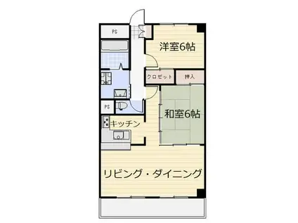 アルファレジデンス駅東(2LDK/7階)の間取り写真