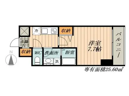 LOCS SHONAIDORI(1K/3階)の間取り写真