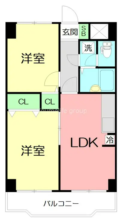 セザール厚木 4階階 間取り