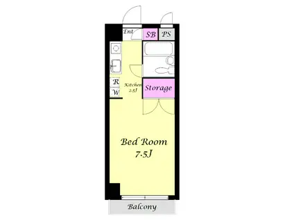 イーストアベニュー(ワンルーム/3階)の間取り写真