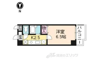 オークセブン(1K/7階)の間取り写真