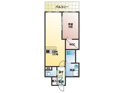 VITA荒本(1LDK/4階)の間取り写真