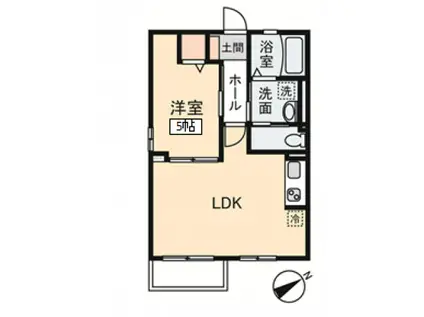 メゾン ヴィオレット(1LDK/2階)の間取り写真