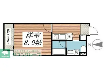 LUCENT COURT 代々木上原(1K/3階)の間取り写真