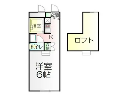 レオパレスプレジール(1K/1階)の間取り写真