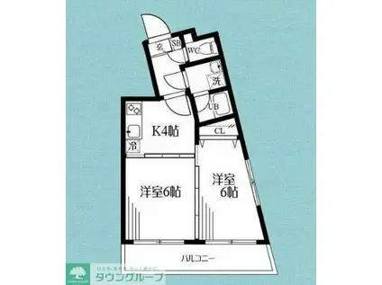 スターダスト柿生(2K/3階)の間取り写真