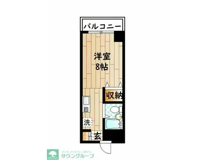 ファーストヒル(ワンルーム/4階)の間取り写真