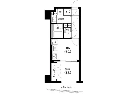 ザ・レジデンス三ノ輪II(1DK/3階)の間取り写真