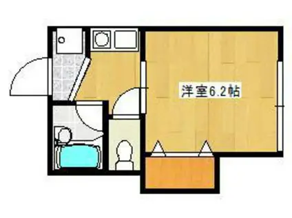 コーポ楠川(1K/2階)の間取り写真