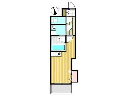 ラ・トゥール西横浜(ワンルーム/4階)の間取り写真