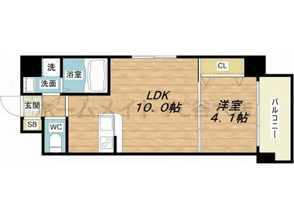 SK RESIDENCES 放出(1LDK/3階)の間取り写真