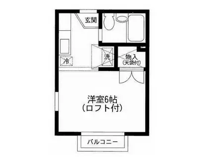 コーポタイムフェア(1K/1階)の間取り写真